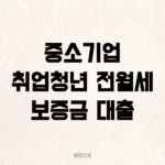 중소기업 취업청년 전월세 보증금 대출 총정리