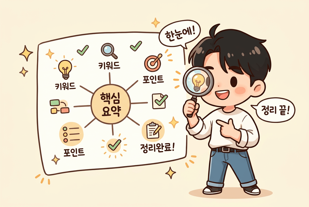 핵심 내용 한눈에 요약 정리
