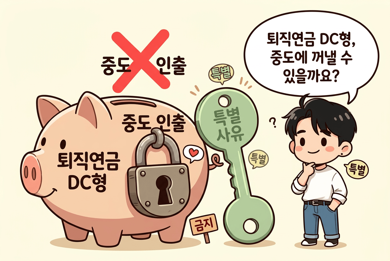 퇴직연금 DC형, 중도에 꺼낼 수 있을까요?