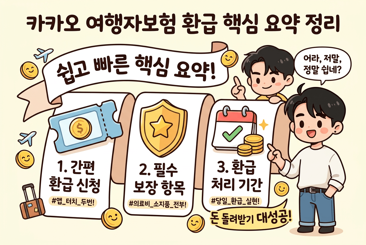 카카오 여행자보험 환급 핵심 요약 정리