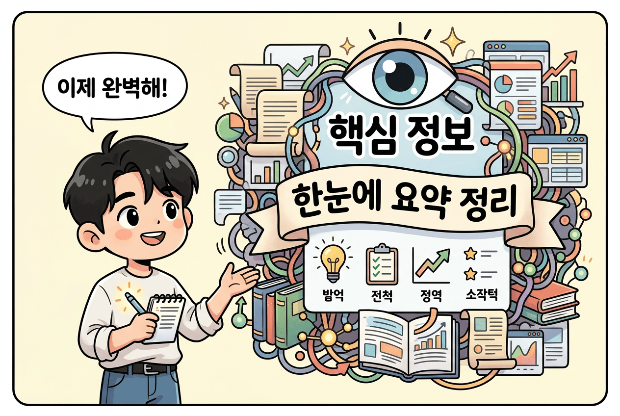 핵심 정보 한눈에 요약 정리