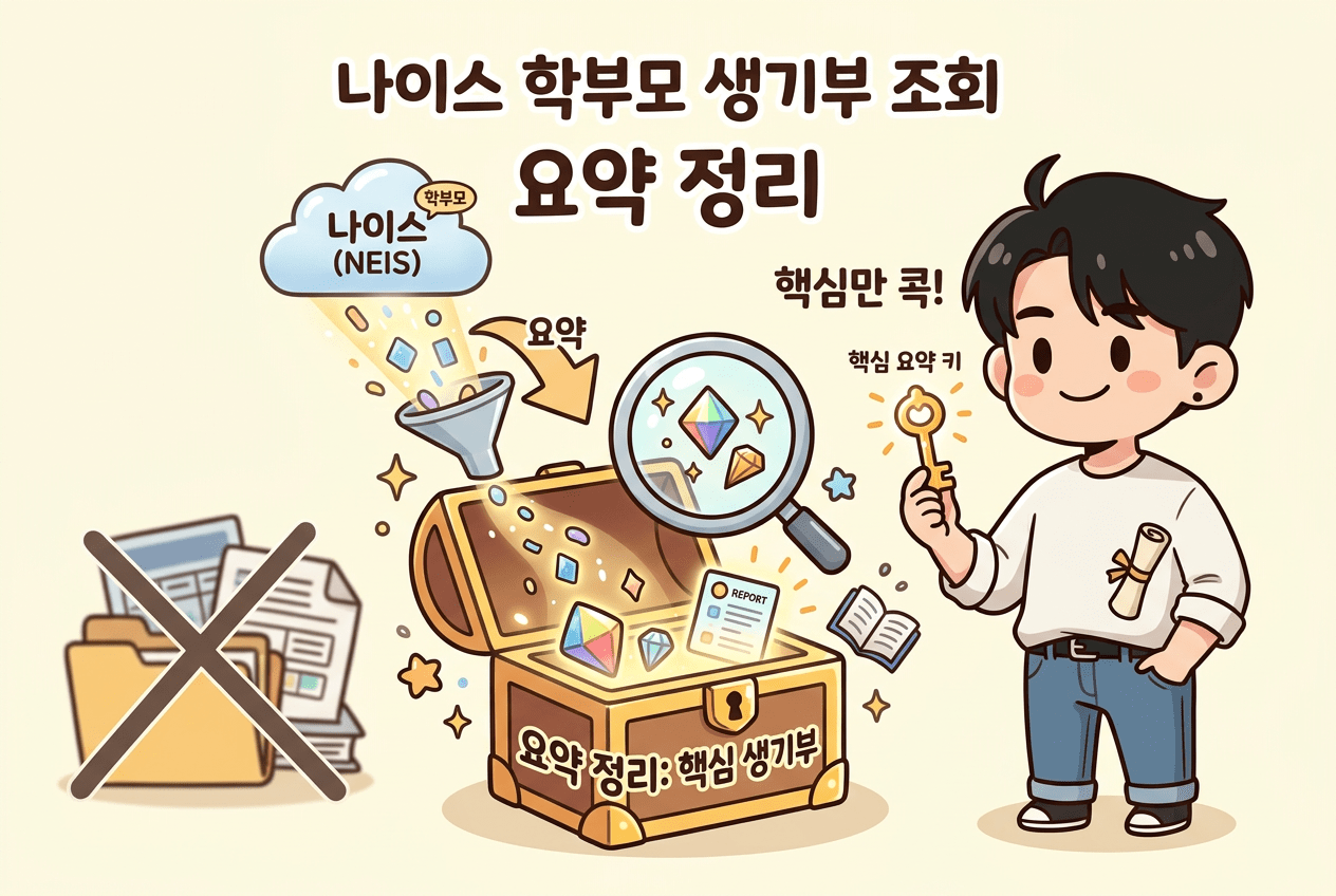 요약 정리: 나이스 학부모 생기부 조회 핵심만 모았어요