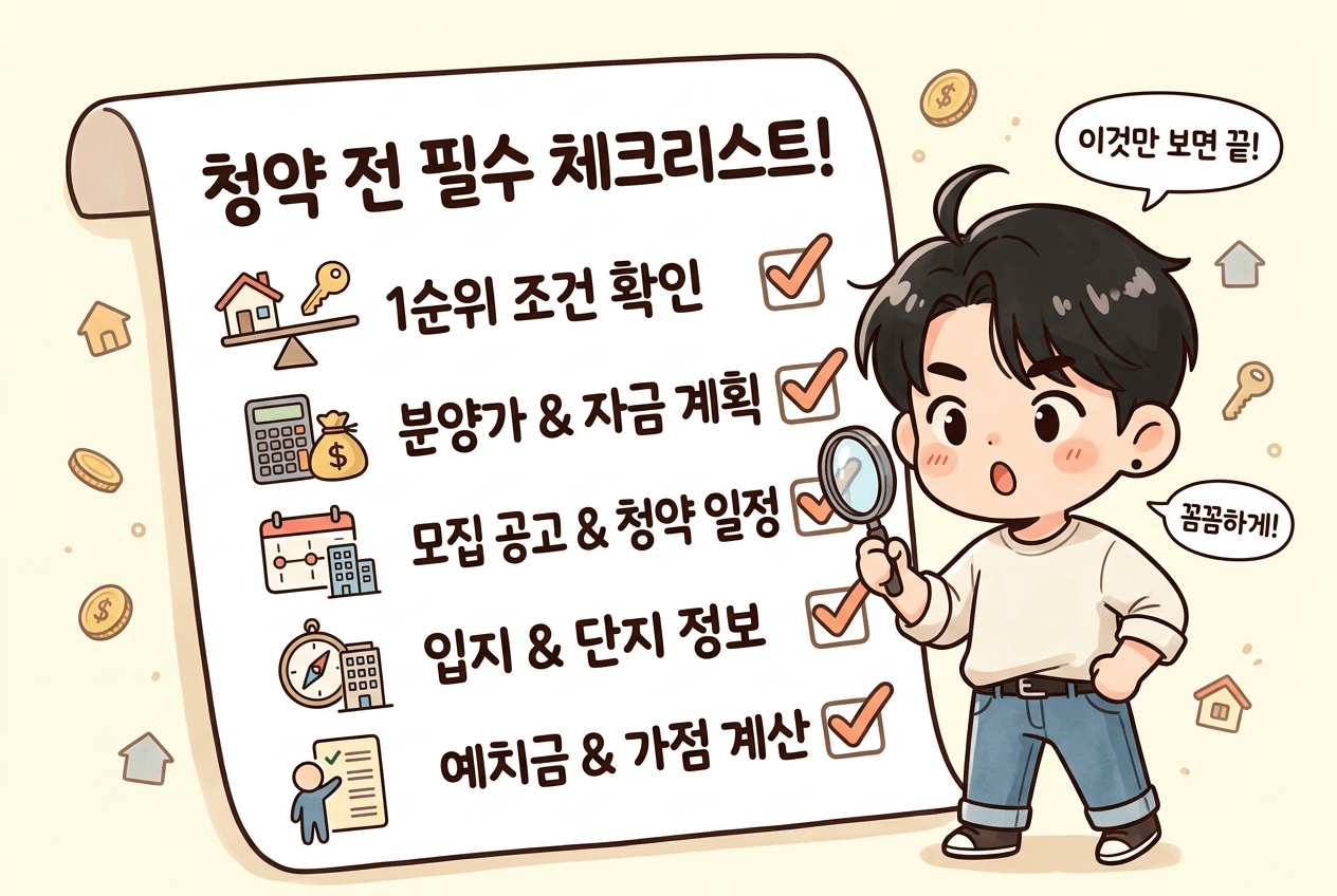 청약 전 꼭 확인할 체크리스트