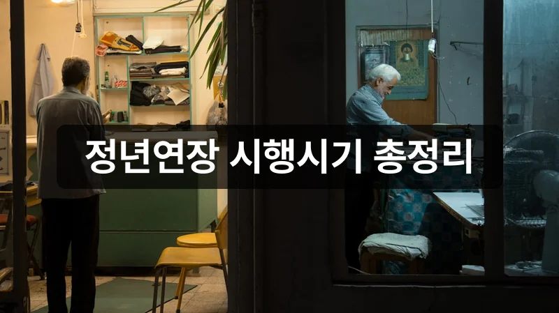 정년연장 65세 시행시기, 출생연도별 퇴직일 총정리
