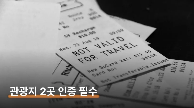 환급 거절 막는 인증사진 조건 — 관광지 2곳이 필수예요