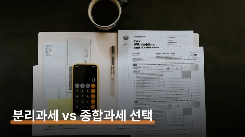종합소득세 분리과세 vs 종합과세 선택 기준과 신고법