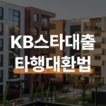 국민은행 KB스타 아파트담보대출 조건·금리 타행대환법